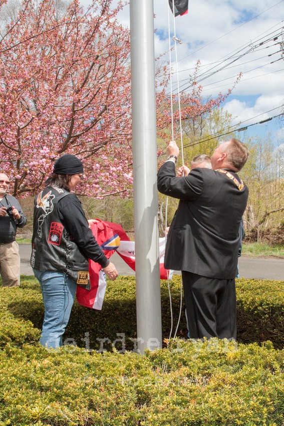Bordentown Elks Honor and Remember Flag Raising Ceremony photographed for The Register News by Deirdre Ryan Photography.